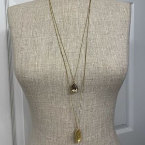 Loft gold tone necklace with crystals